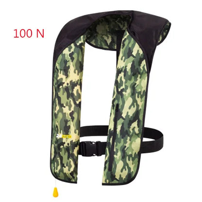 Professional Self-Inflatable Fishing Vest – 150N/100N Life Jacket for Adults, Manual & Auto Water Sports