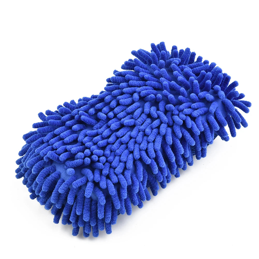 Car Wash Glove - Microfiber Chenille Sponge for Care Washing, Detailing Brush Pad, Multifunction Cleaning Tool, 1 Piece