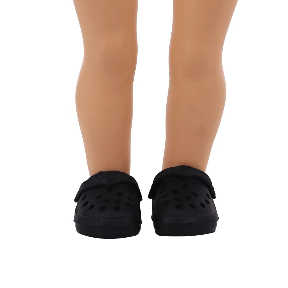 7cm Doll Sandal Shoes for 43cm Born Baby & 18-Inch American Dolls — Accessories for Doll Clothes, Girl’s Toy Gift