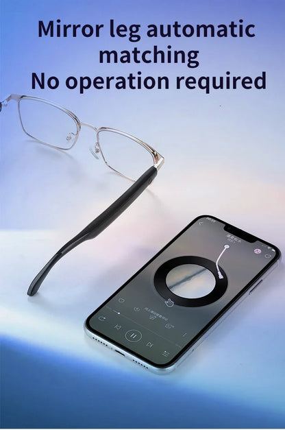 CLLOIO Wireless Bluetooth Smart Glasses – Photochromic Sunglasses with Anti-Blue Ray Reading Lenses & Myopia Prescription Support for Men & Women