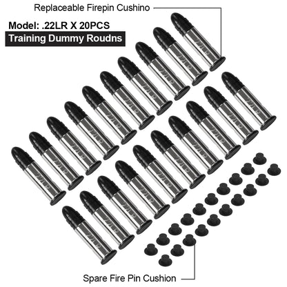 22LR Dummy Rounds — Practice Training Bullets, 6 or 12PCS for Safe Shooting Practice