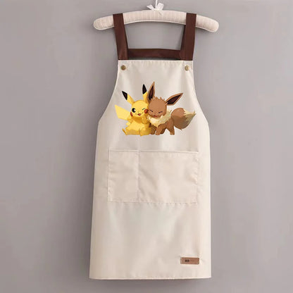 Pokémon Pikachu Waterproof & Oil-Resistant Apron — Durable Kitchen Cooking Workwear for Adults