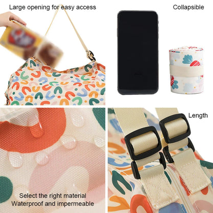 Foldable Waterproof Shopping Bag – Portable Travel, Beach, and Grocery Tote
