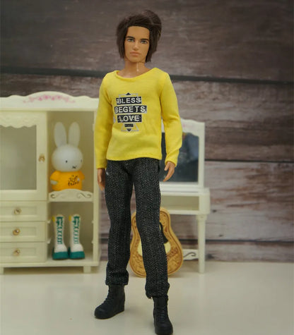 30cm Male Anime Doll Clothes – 1/6 BJD Fashion Casual Suit for KEN Dolls, DIY Reborn Toy Accessories & Gifts