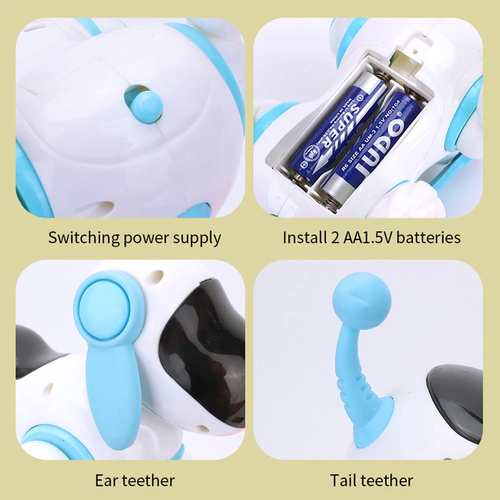 Smart Interactive Robotic Dog Toy - Walking, Singing, Lights & Music Educational Toy for Kids
