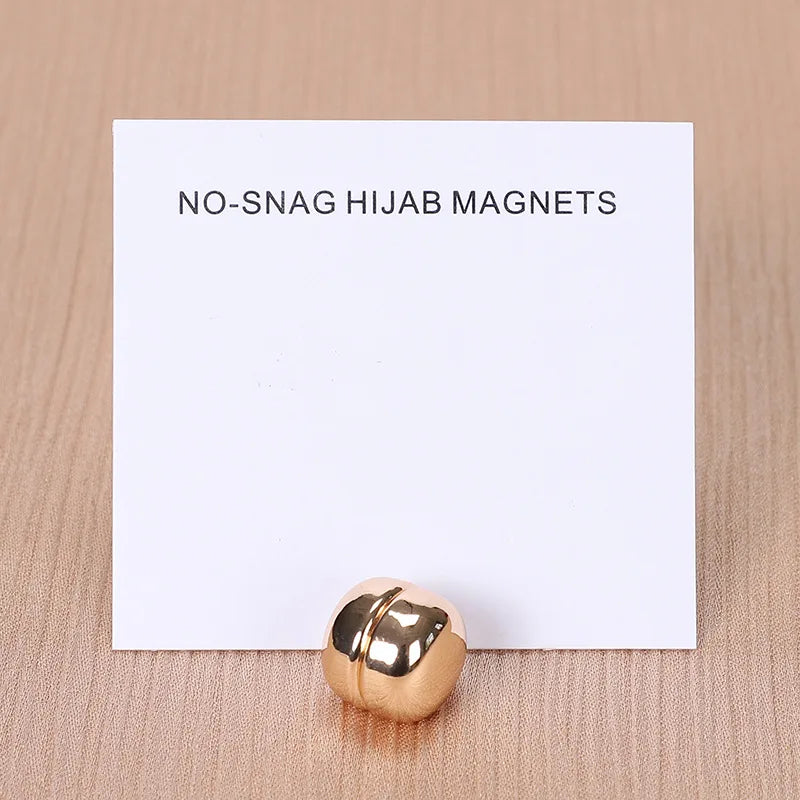 WLP Magnetic Hijab Clips - Solid Color Round Strong Magnet Pins for Silk Scarves Shawls Turban Accessories