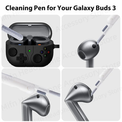 3D Gamepad Silicone Case for Galaxy Buds 3/3 Pro – Protective Cover with Keychain for Men