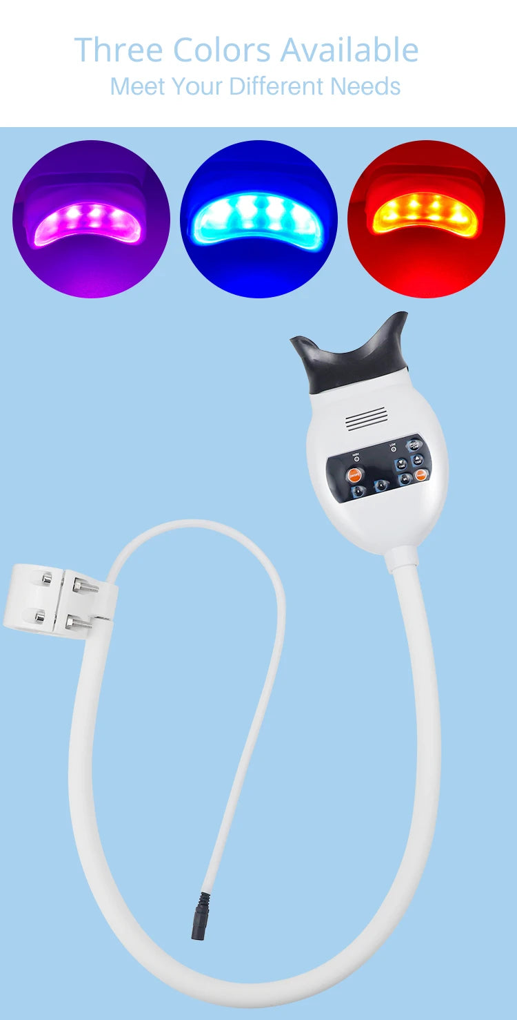 Dental Cold Light Lamp — 3-Color LED Teeth Whitening & Bleaching Accelerator for Dentistry
