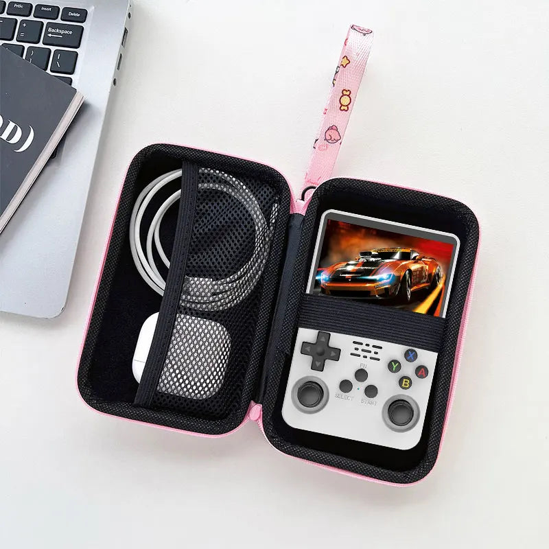 Lanyard Storage Bag Case for R36S/R36H/RG35XX/R36 Ultra/K36 — Protective Handbag Pouch for Video Game Console Accessories