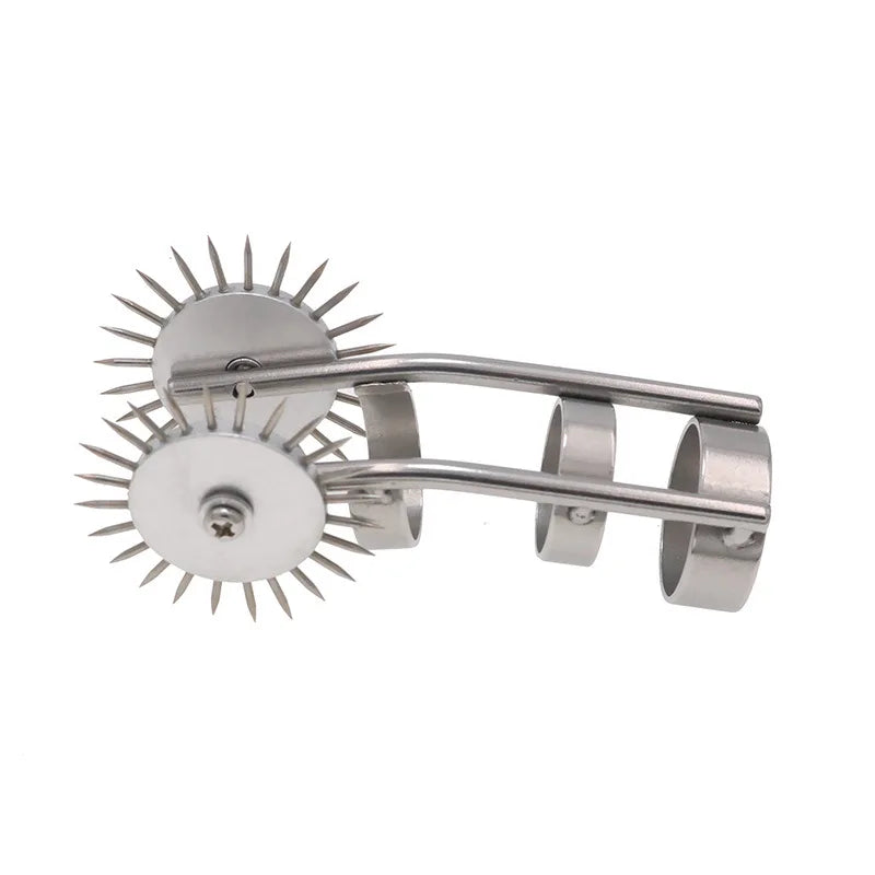 Stainless Steel Fetish Finger Needles Wheel — BDSM Wartenberg Pinwheel for Erotic Stimulation, Adult Sex Toy for Couples