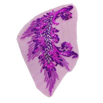 Phoenix Feather Sequin Embroidery Patch - DIY Clothing & Dress Applique Décor