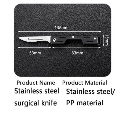 Mini Folding Scalpel Knife – Precision EDC Pocket Knife for Medical, Outdoor, and Unpacking Tasks