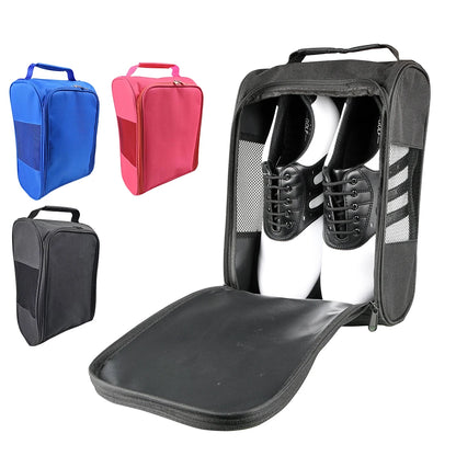Portable Mini Golf Shoe Bag: Nylon Shoes Carrier Lightweight Handbag - Travel Essential for Golfing and Camping