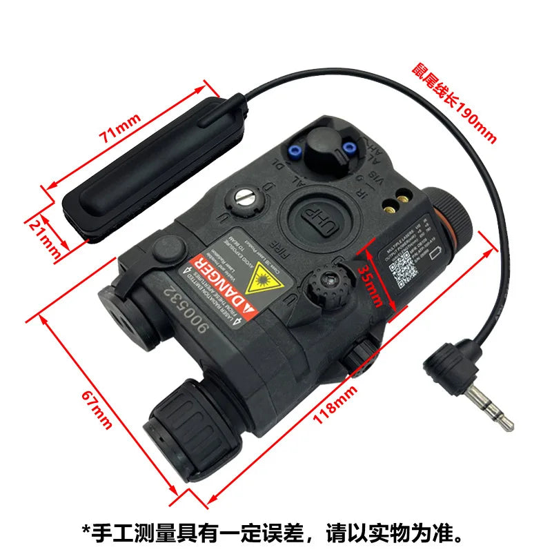PEQ15 Red Laser Tactical Flashlight – IR Fill Light Indicator with Strong LED Flash, New Overseas Version