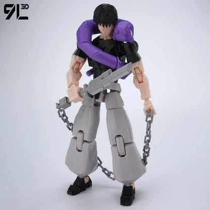 9L3D Printed Anime Action Figures — Jujutsu Kaisen Sukuna, Yuji, Yuta, Satoru Gojo Movable Mannequin Toys