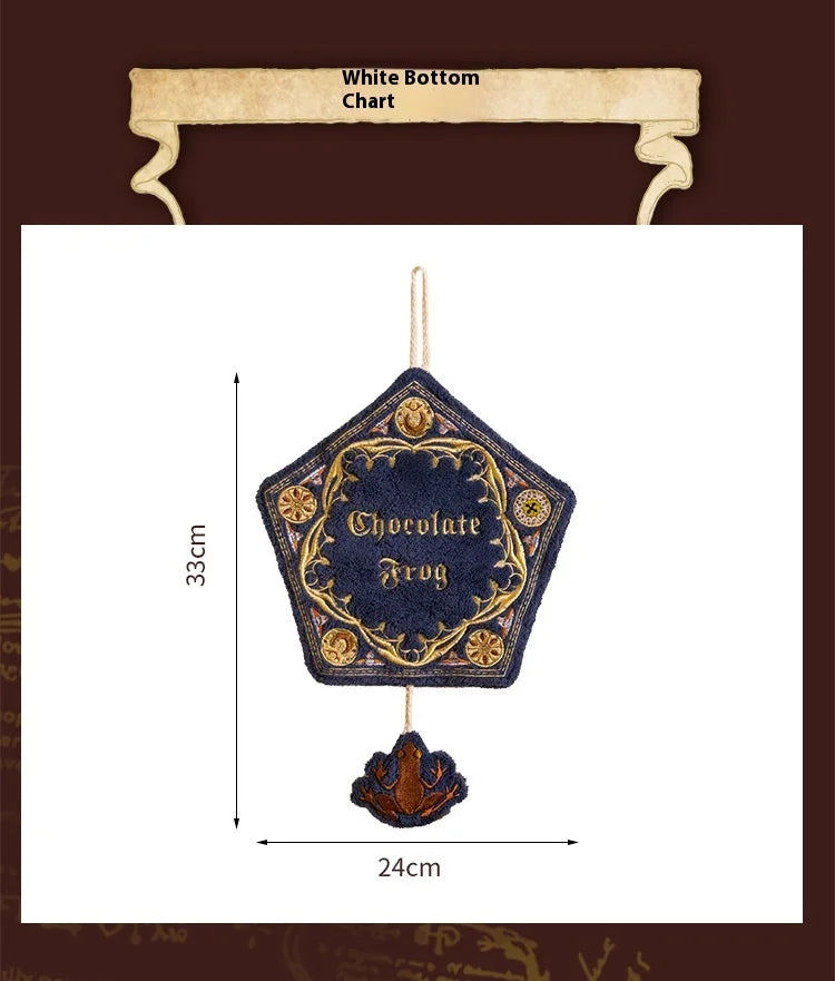 Miniso Warner Harry Potter Magic Chocolate Frog Towel – Embroidered Coral Velvet with High Count Embroidery