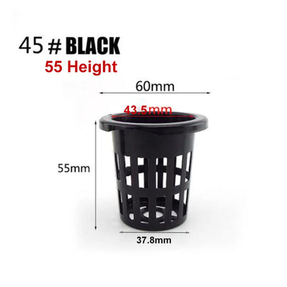 50pcs Hydroponic Mesh Net Baskets — Soilless Plant Nursery Cups for Veggie & Clone Growth