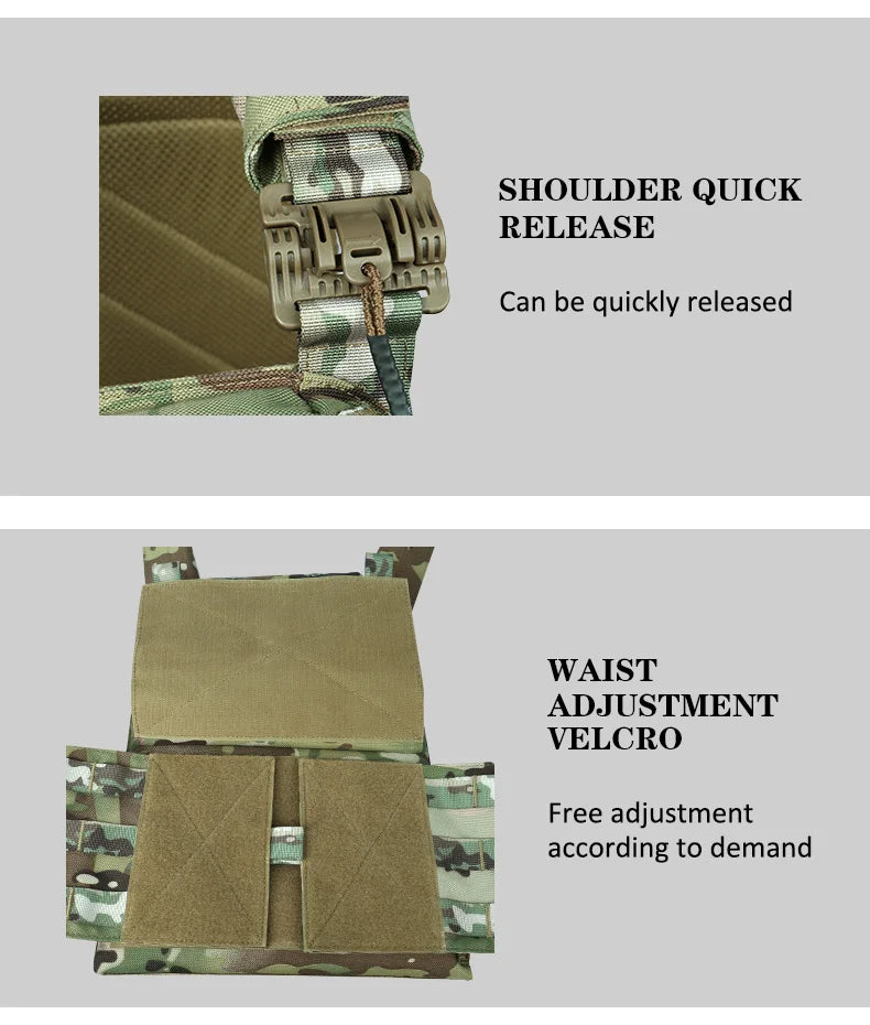 ARTEX Tactical Vest – 1000D Nylon, Quick Release, 6094K with Triple Magazine Pouch for Hunting & Airsoft Combat