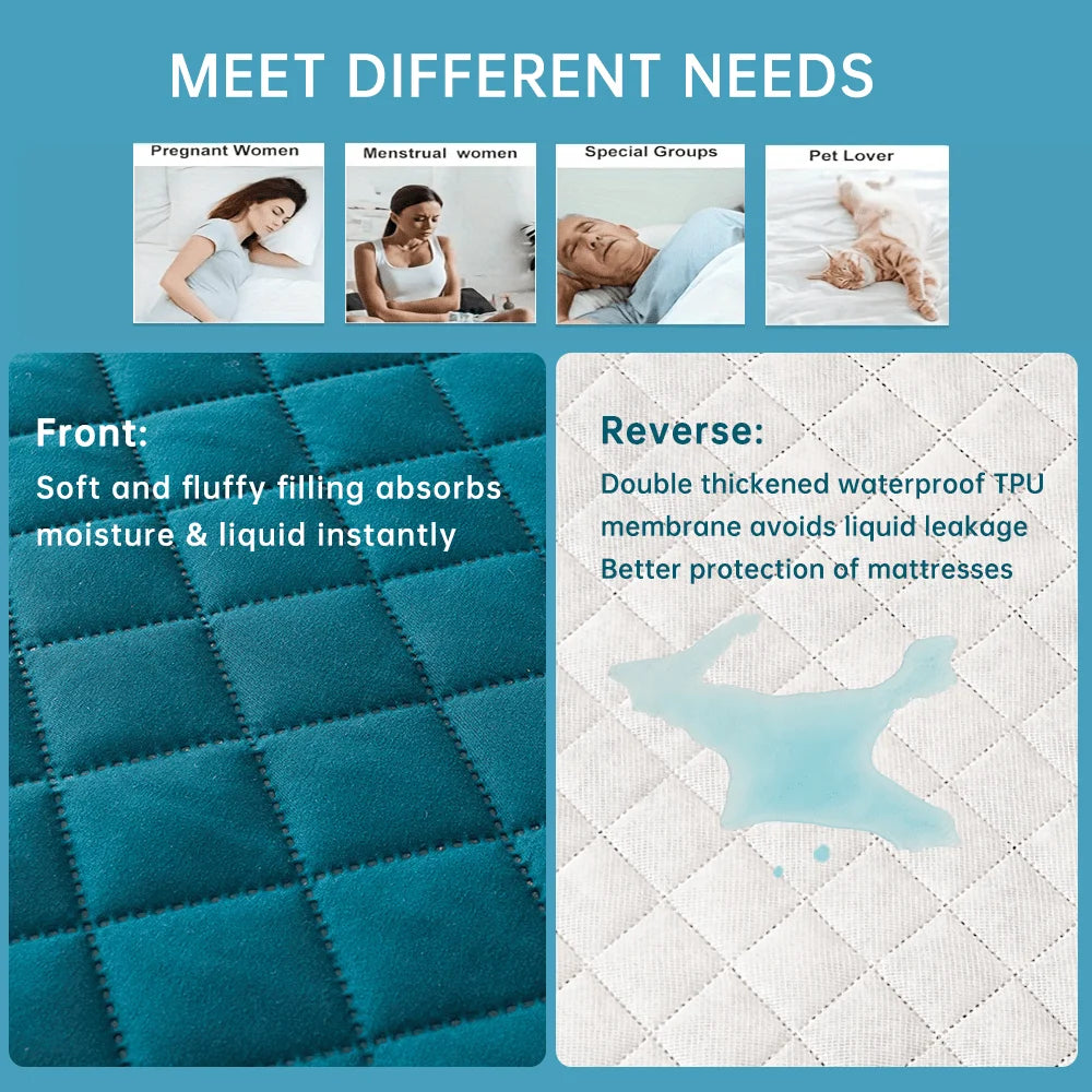 3D Air Fabric Mattress Protector - Waterproof Breathable Fitted Bed Cover Without Pillowcase