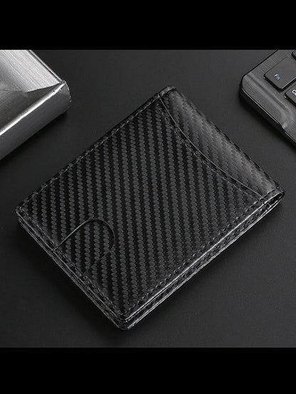 2024 New Microfiber Carbon Fiber Wallet for Men, Simple Credit Card Holder