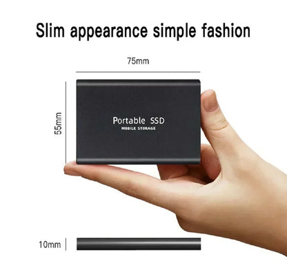 Portable SSD 1TB–4TB High-Speed External Drive – USB 3.1 Type-C Solid State Hard Disk for Laptop, PC & Mac