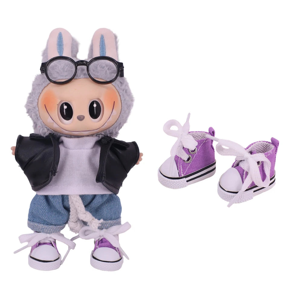 3.8cm Doll Shoes for 17cm Labubu Plush Doll – Accessories Gift for Girls