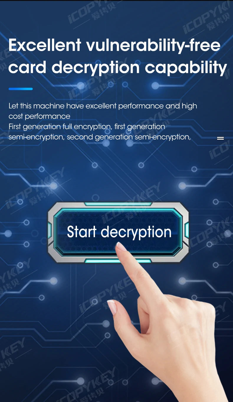 RFID Reader & Writer | Key Card Programmer, NFC Copier & Decoder with Mobile App