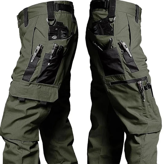 Men's Tactical Work Pants – Waterproof Outdoor Cargo Trousers with Multi-Pockets for Hiking & Workwear