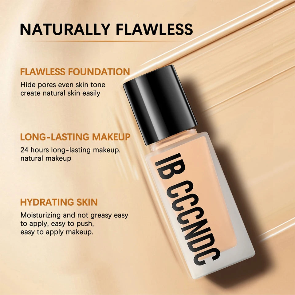 Flawless All-Day Waterproof Concealer & Foundation – 6-Color Full Coverage Moisturizing Makeup for Women