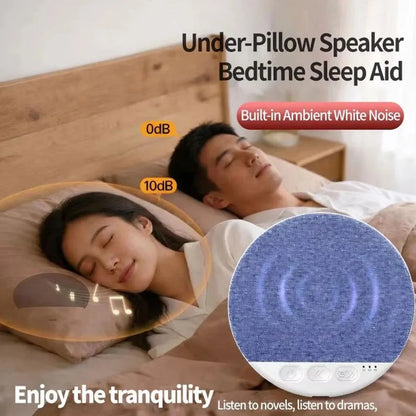 Under Pillow Mini Speaker - HiFi Stereo Sleep Sound Machine with White Noise & 30/60/90-Min Timer