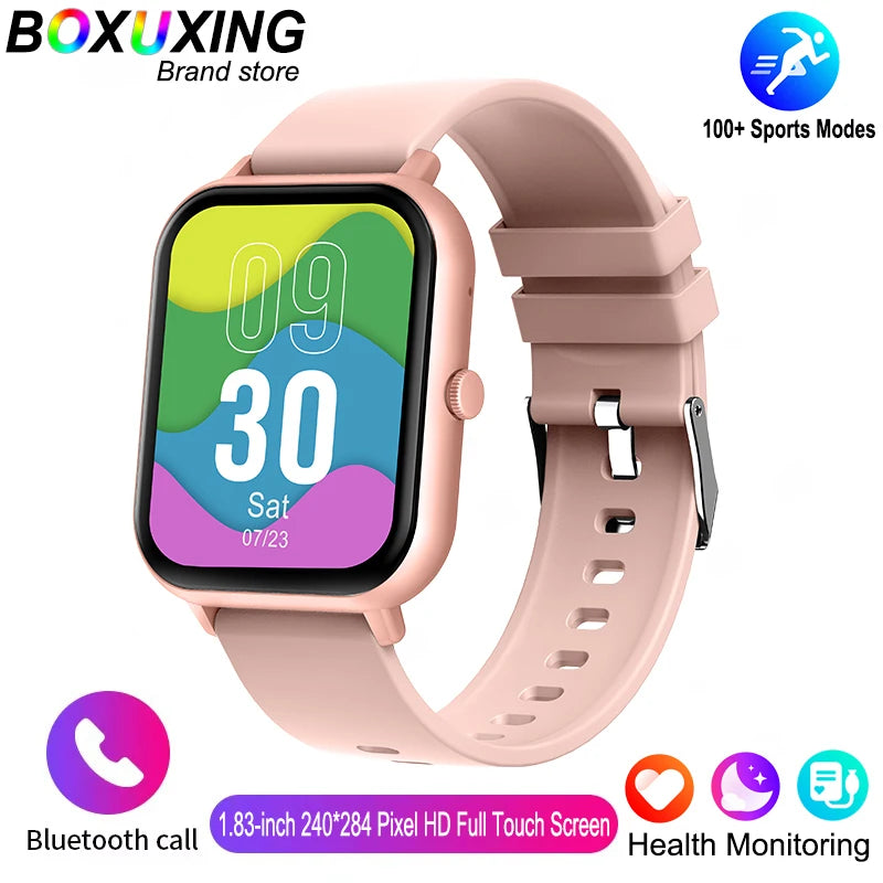 2025 New Smartwatch for Men & Women – Bluetooth Call, Fitness Tracker, Heart Rate Monitor, IP68 Waterproof, Compatible with Xiaomi, iOS & Android