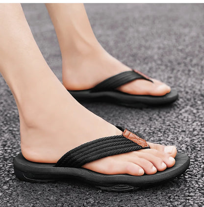 High Quality Men's Flip Flops – Fashion Summer Beach Slippers, Breathable & Thick Sole Casual Outdoor Sandals