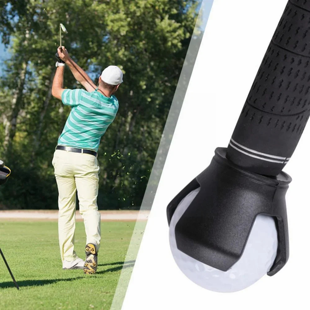 Golf Ball Picker Clamp – Rubber & Zinc Alloy Ball Pickup Tool, Convenient Golf Accessories & Training Aid