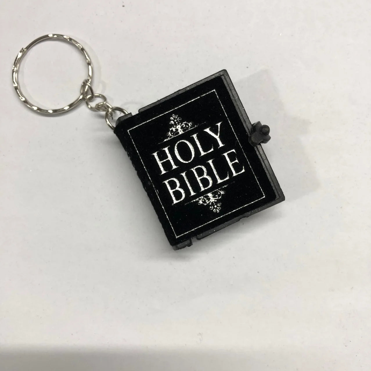 Mini English Holy Bible Keychain - Christian Jesus Cross & Muslim Keyring, Prayer God Bless Charm for Women’s Bag