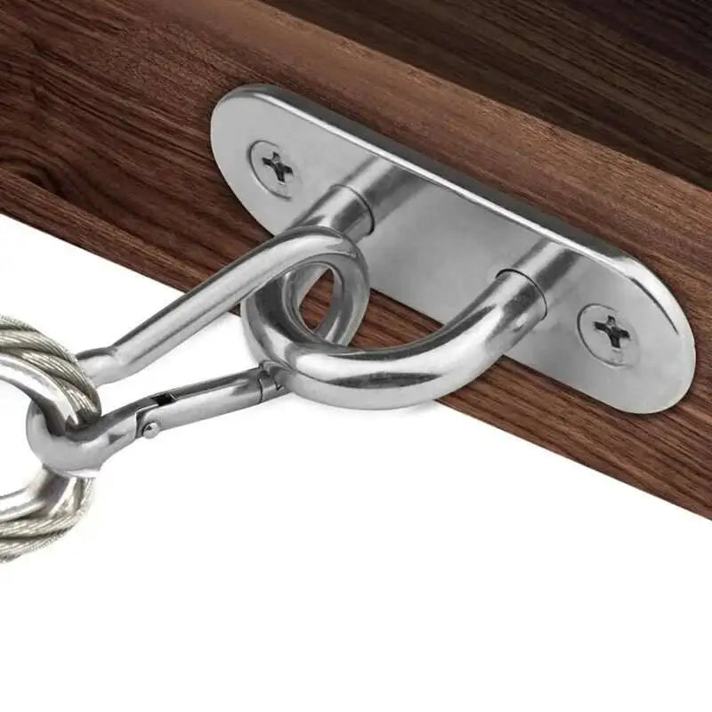 304 Marine Grade Stainless Steel Oval Eye Deck Buckle Staple Set – M5 M6 M8 Fasteners for Boat Shade Sail Mounting