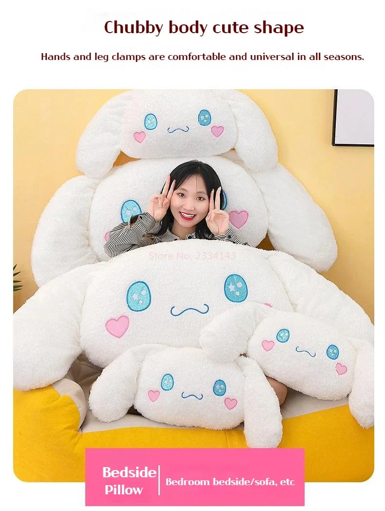 70 / 90 / 110 / 130cm cm Aoger Cinnamoroll Plush Doll – Kawaii Cartoon Stuffed Toy, Car Headrest Pillow & Back Cushion, Birthday Gift
