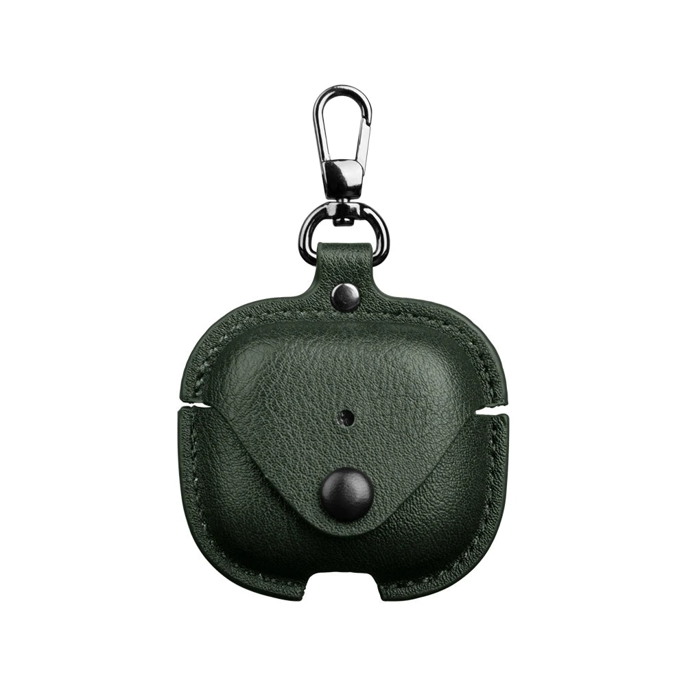 Leather Business Case for AirPods 4 – Luxury PU Headphone Cover with Hook