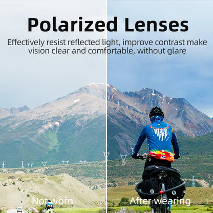 ROCKBROS MTB/Road Bike Glasses – UV400 Polarized Photochromic Cycling Eyewear