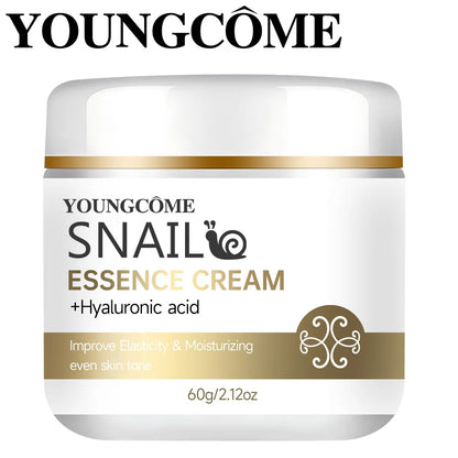Snail Essence Cream with Hyaluronic Acid – Moisturizing, Elasticity-Boosting Skin Care for Smooth Texture