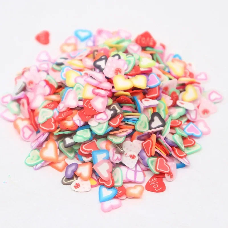 Boxi Polymer Clay Sprinkles - Star, Flower & Fruit Slice DIY Nail Art Accessories