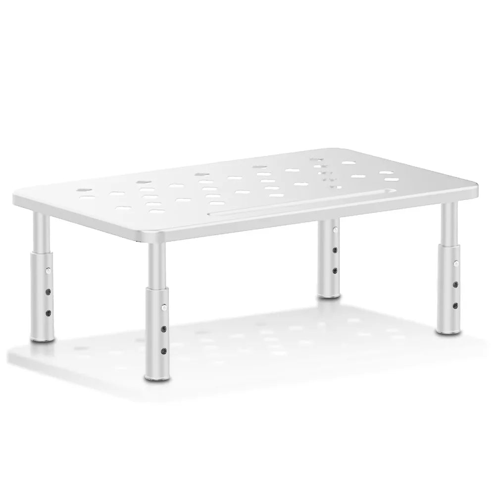 3-Level Adjustable Computer Monitor Riser – Steel Laptop Stand with Airflow Vents & Heavy-Duty Load Bearing