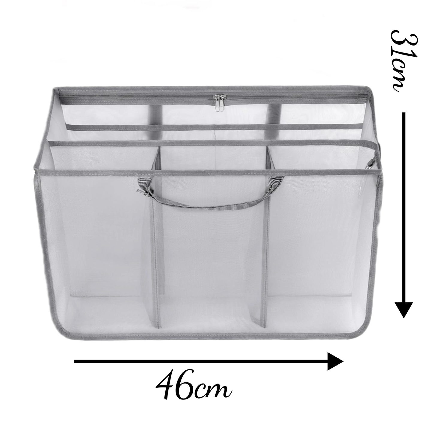 Beach Tote Organizer Insert – Lightweight Mesh Divider for XL Bogg Bags, Sandproof Multi-Compartment Storage Accessory