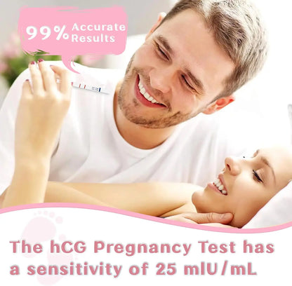 25 Pregnancy Test Strips – Early Detection HCG Tests, Over 99.9% Accurate, Easy at Home Use