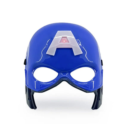 Spider-Man LED Cosplay Mask – Iron Man, Hulk & Captain America Superhero Costume Prop for Halloween Party