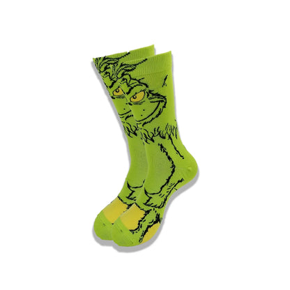Men's Cartoon Character Crew Socks - Fun Novelty Cotton Casual Socks