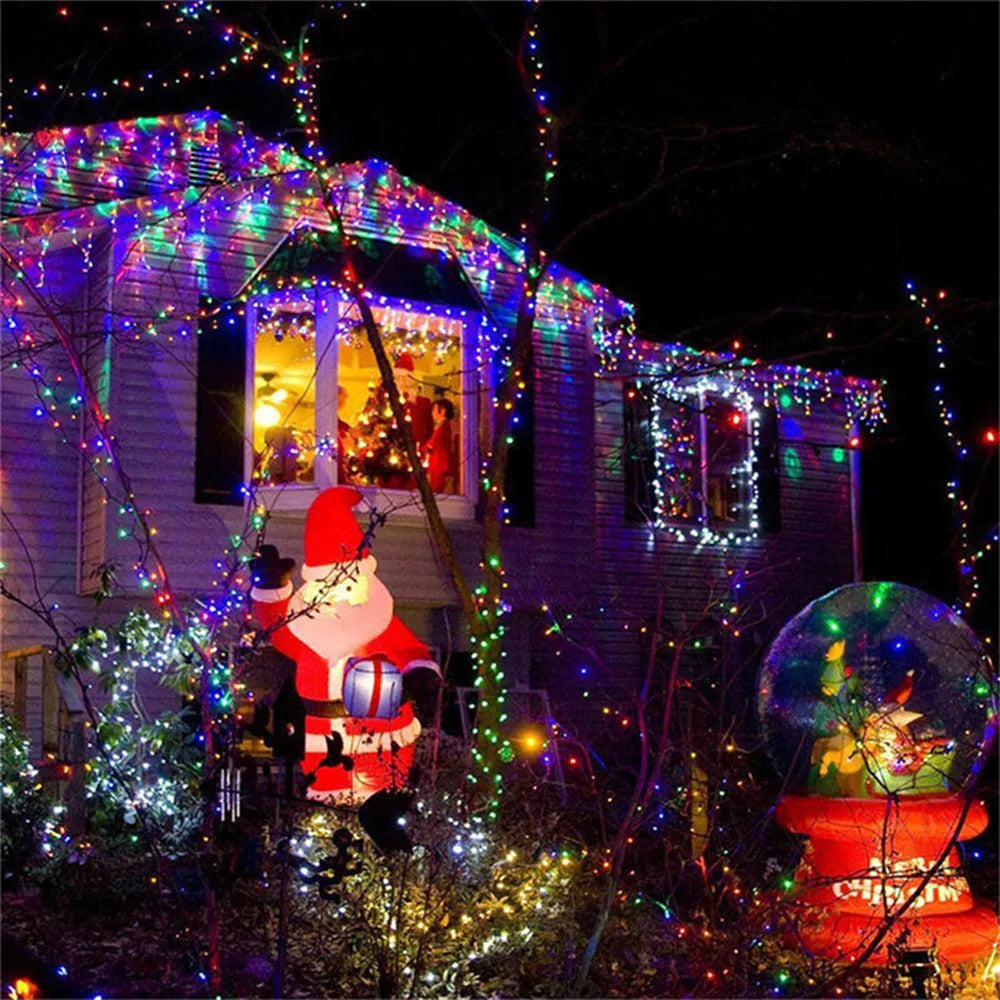 LED Christmas String Lights - 5M–100M Fairy Lights for Patio, Wedding & Holiday Decor