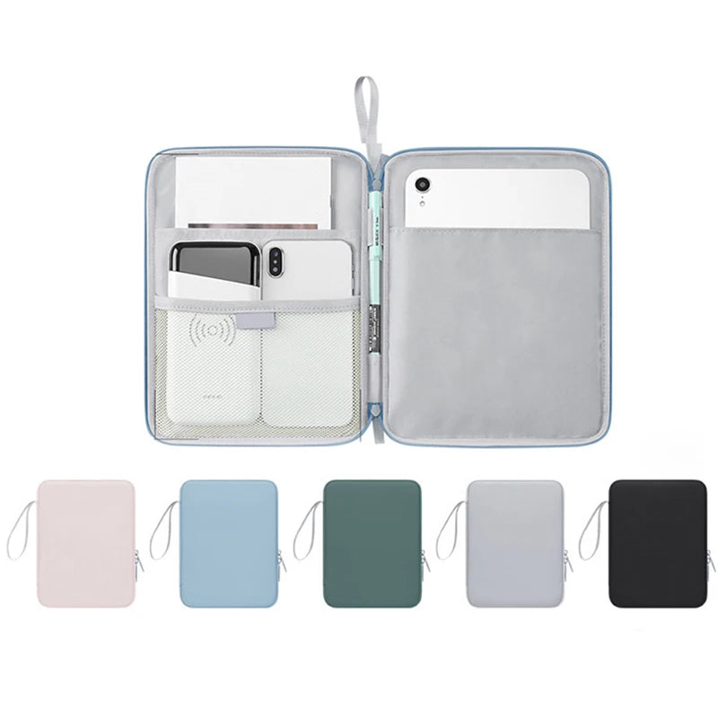 Tablet Sleeve Bag - Shockproof Multi-Pocket Case for iPad, Samsung, Xiaomi & Lenovo Tablets 10.9–12.9 Inch