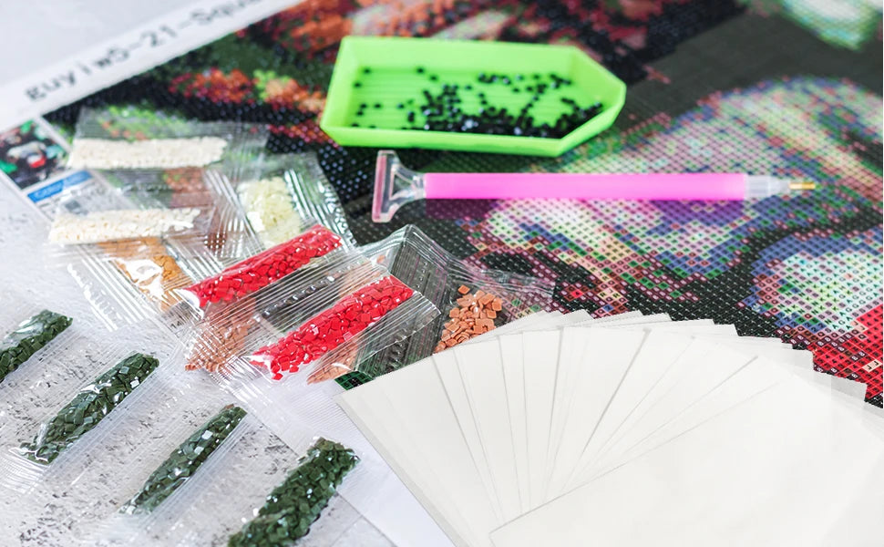 220 Sheets Diamond Painting Paper – Double-Sided Non-Stick Cover Replacement for 5D Diamond Painting Accessories