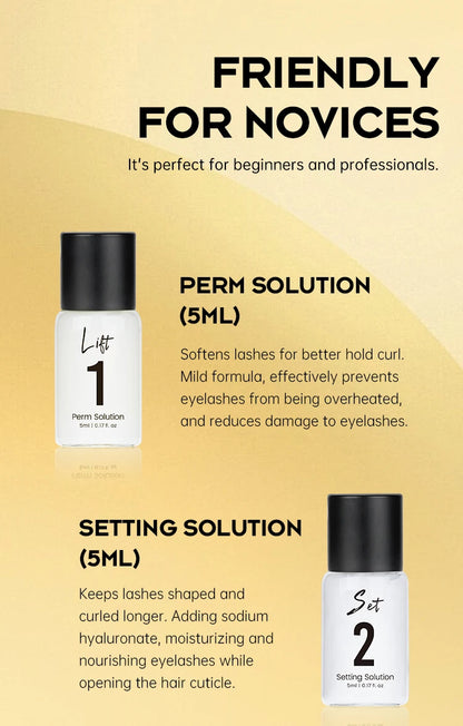Gollee Eyelash Lifting Perm Kit – Original Lash Lift Set for 4-6 Weeks Retention, Eyelash Curler & Treatment Makeup Set