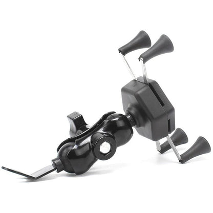 Universal 360° Rotating Motorcycle Phone Holder – Adjustable Rearview Mirror Mount for Scooter & Motorbike